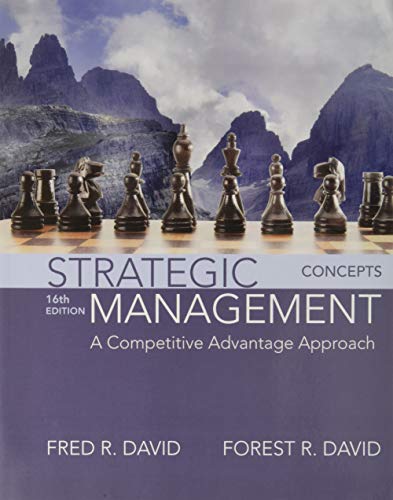 Stock image for Strategic Management: A Competitive Advantage Approach, Concepts (16th Edition) for sale by SecondSale