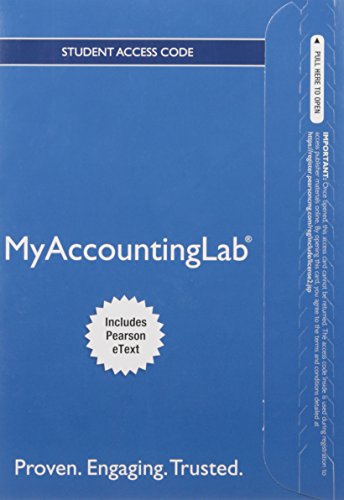 Imagen de archivo de Financial Accounting MyAccountingLab with Pearson Etext Access Code a la venta por Revaluation Books
