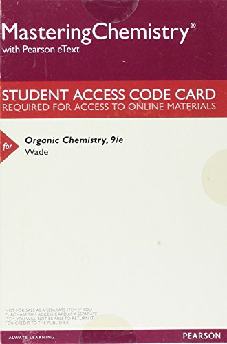 Stock image for Mastering Chemistry with Pearson eText -- ValuePack Access Card -- for Organic Chemistry for sale by Revaluation Books