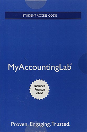 Imagen de archivo de MyAccountingLab with Pearson eText -- Access Card -- for Managerial Accounting a la venta por BookHolders