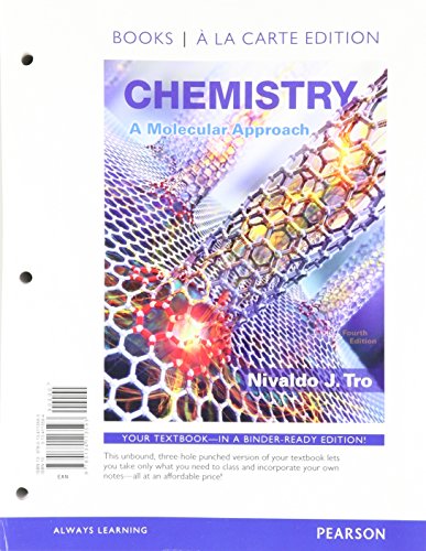 Imagen de archivo de Chemistry + Masteringchemistry With Etext Access Card: A Molecular Approach, Books a La Carte Edition a la venta por Revaluation Books