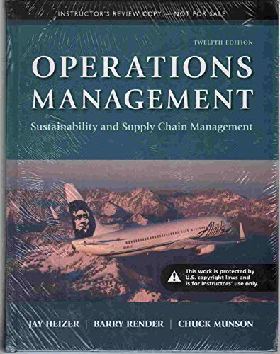 9780134163604: Instructor's Review Copy for Operations Management: Sustainability and Supply Chain Management