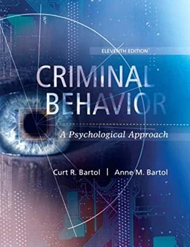 Stock image for Criminal Behavior: A Psychological Approach for sale by BooksRun