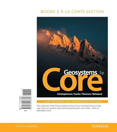 Beispielbild fr Geosystems Core, Books a la Carte Edition zum Verkauf von HPB-Red