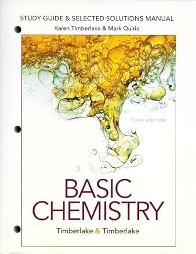 Stock image for Study Guide and Selected Solutions Manual for Basic Chemistry for sale by Books Unplugged