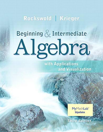 9780134175898: Beginning and Intermediate Algebra with Applications & Visualization MyMathLab Update with eText -- Access Card Package