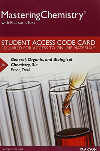 Beispielbild fr Mastering Chemistry with Pearson Etext -- Standalone Access Card -- For General, Organic, and Biological Chemistry zum Verkauf von Bulrushed Books