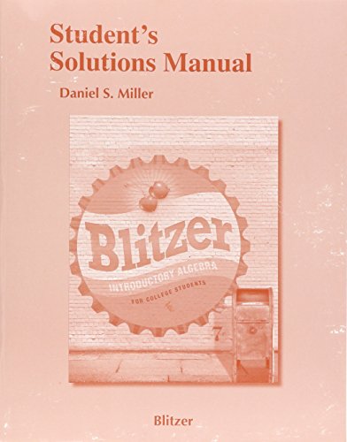 Beispielbild fr Student Solutions Manual for Introductory Algebra for College Students zum Verkauf von BooksRun