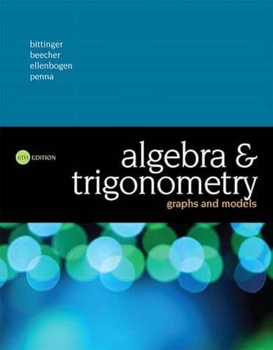 9780134179049: Algebra and Trigonometry: Graphs and Models