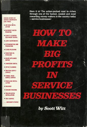 Stock image for How to make big profits in service businesses for sale by WeBuyBooks