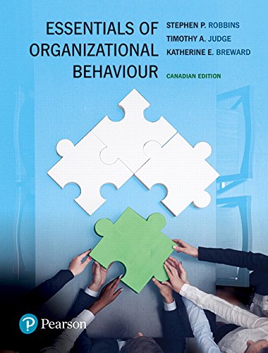 Beispielbild fr Essentials of Organizational Behaviour, First Canadian Edition zum Verkauf von ThriftBooks-Dallas
