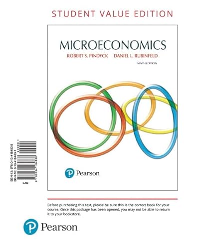 Microeconomics (9780134184838) by Pindyck, Robert; Rubinfeld, Daniel