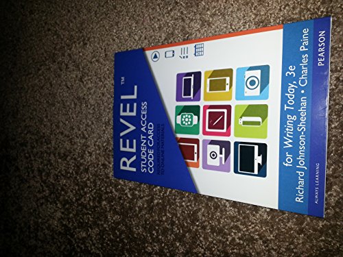 9780134188256: Writing Today Revel Access Card