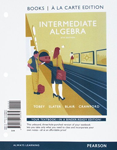 9780134188485: Intermediate Algebra: Books a La Carte Edition