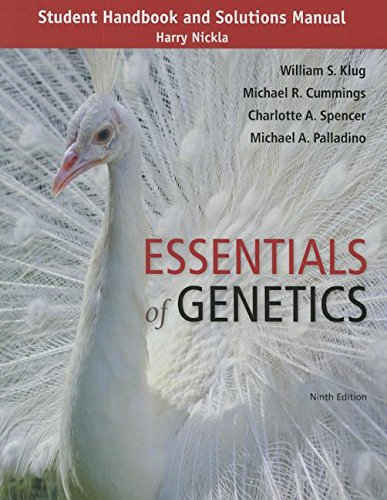 Beispielbild fr Study Guide and Solutions Manual for Essentials of Genetics zum Verkauf von BooksRun