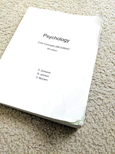 Stock image for Psychology: Core Concepts -- Books a la Carte (8th Edition) for sale by ZBK Books