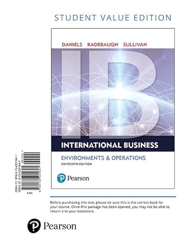 Imagen de archivo de International Business a la venta por BGV Books LLC