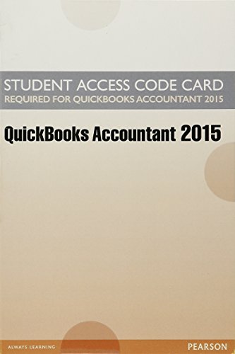 Imagen de archivo de Access Card for Intuit QuickBooks 2015 a la venta por TextbookRush