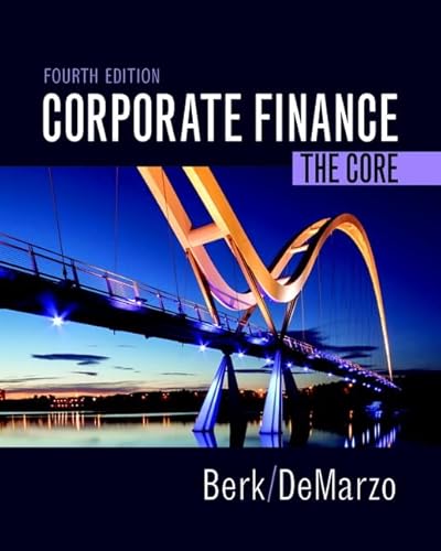 Imagen de archivo de Corporate Finance: The Core (Berk, DeMarzo & Harford, The Corporate Finance Series) a la venta por HPB-Red