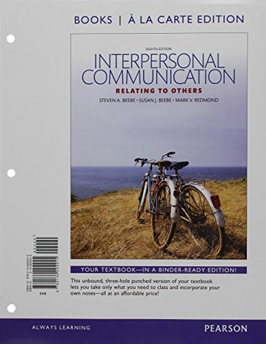 9780134204215: Interpersonal Communication: Relating to Others, Books a La Carte Edition