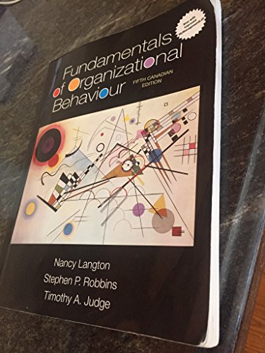 9780134204932: Fundamentals of Organizational Behaviour, Updated Fifth Canadian Edition