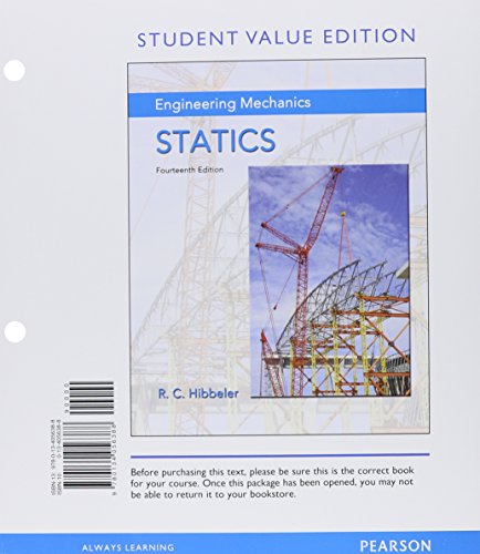 Beispielbild fr Engineering Mechanics: Statics, Student Value Edition Plus Mastering Engineering with Pearson eText -- Access Card Package zum Verkauf von HPB-Red