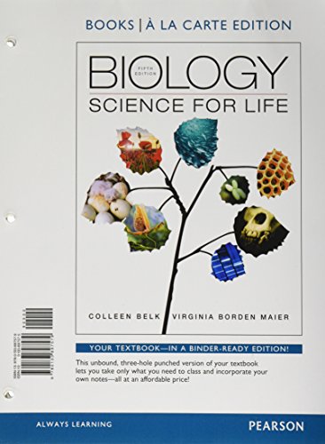 Beispielbild fr Biology: Science for Life, Books a la Carte Edition; Modified Mastering Biology with Pearson eText -- ValuePack Access Card -- for Biology: Science for Life with Physiology (5th Edition) zum Verkauf von Pangea