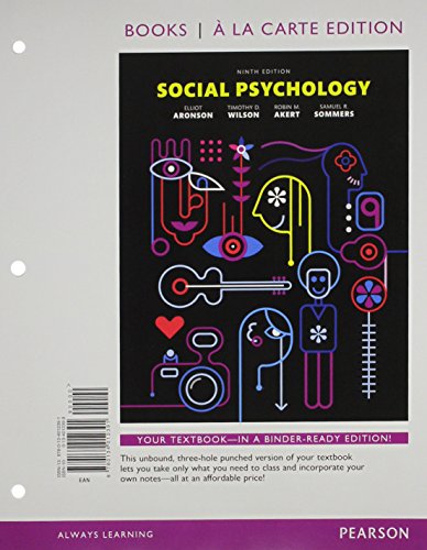 Beispielbild fr Social Psychology, Books a la Carte Edition plus Revel -- Access Card Package (9th Edition) zum Verkauf von GoldenWavesOfBooks