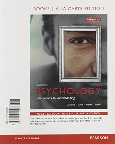 9780134225647: Psychology: From Inquiry to Understanding