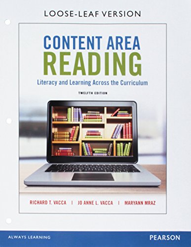 Stock image for Content Area Reading: Literacy and Learning Across the Curriculum, Loose-Leaf Version (12th Edition) for sale by HPB-Red