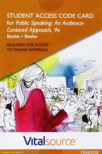 Beispielbild fr VitalSource Edition for Public Speaking: An Audience-Centered Approach -- Access Card (9th Edition) zum Verkauf von BooksRun