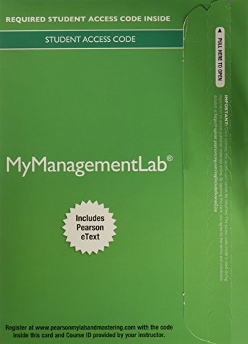 Stock image for MyLab Management with Pearson eText -- Access Card -- for Fundamentals of Management: Essential Concepts and Applications for sale by SecondSale