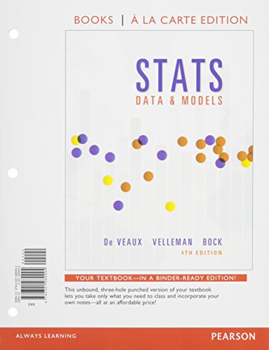 Stock image for Stats: Data and Models, Books a la Carte Edition Plus NEW MyLab Statistics with Pearson eText -- Access Card Package for sale by Textbooks_Source