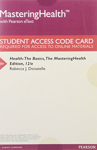 Beispielbild fr Masteringhealth with Pearson Etext -- Valuepack Access Card -- for Health: The Basics, the Masteringhealth zum Verkauf von BookHolders