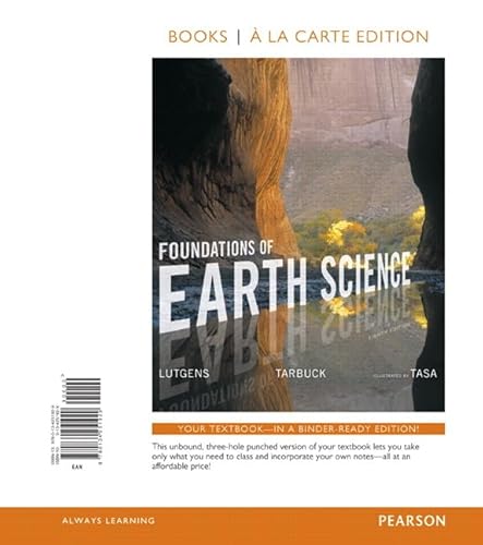 Stock image for Foundations of Earth Science, Books a la Carte Edition (8th Edition) for sale by SecondSale