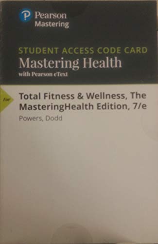 Stock image for MasteringHealth with Pearson eText -- ValuePack Access Card -- for Total Fitness & Wellness, The MasteringHealth Edition for sale by BooksRun