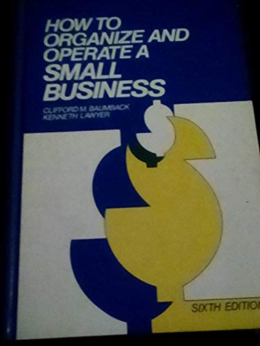 Beispielbild fr How to Organize and Operate a Small Business zum Verkauf von Better World Books