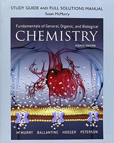 Imagen de archivo de Student Study Guide and Solutions Manual for Fundamentals of General, Organic, and Biological Chemistry a la venta por BooksRun