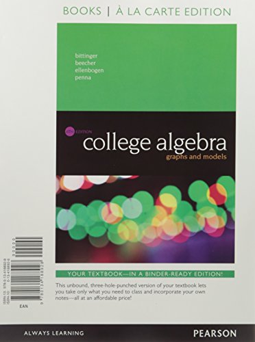 9780134264523: College Algebra: Graphs and Models