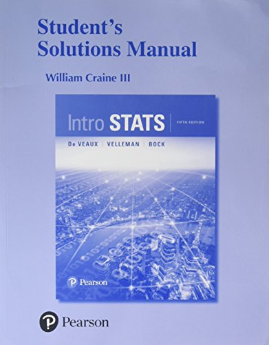 Stock image for Student Solutions Manual for Intro Stats for sale by Zoom Books Company