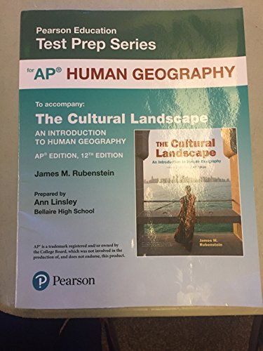 Stock image for Pearson Education Test Prep Series: AP Human Geography (accompanies: The Cultural Landscape An Introduction to Human Geography AP Edition 12th Edition) by James M. Rubenstein for sale by Better World Books