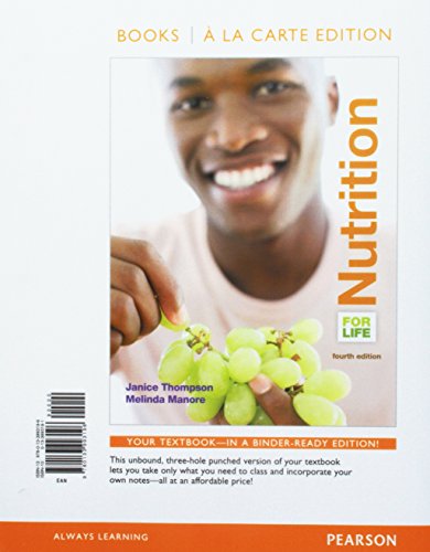 Stock image for Nutrition for Life, Books a la Carte Edition and Modified Mastering Nutrition with Mydietanalysis with Pearson Etext and Access Card for sale by Textbooks_Source