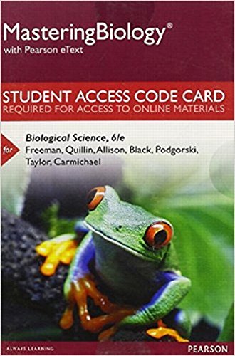 Imagen de archivo de Mastering Biology with Pearson eText -- Standalone Access Card -- for Biological Science (6th Edition) a la venta por Bulrushed Books