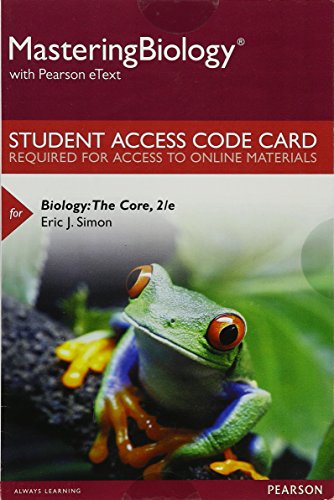 Stock image for Mastering Biology with Pearson eText -- Standalone Access Card -- for Biology: The Core (2nd Edition) for sale by A Team Books