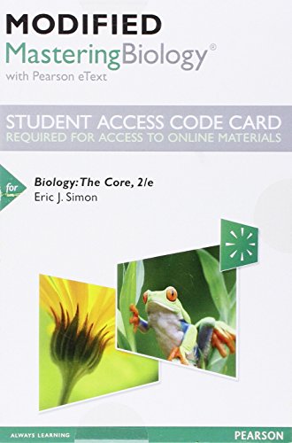 9780134287881: Biology Modified Masteringbiology with Pearson eText Access Card: The Core