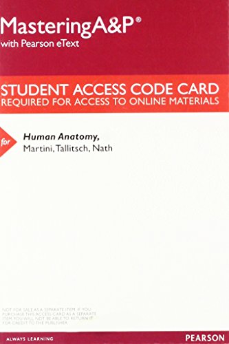 9780134292335: Mastering A&P with Pearson eText -- ValuePack Access Card -- for Human Anatomy