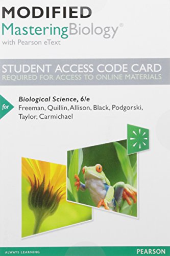 Imagen de archivo de Modified Mastering Biology with Pearson eText -- Standalone Access Card -- for Biological Science (6th Edition) a la venta por jasonybooks