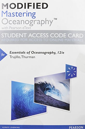 Imagen de archivo de Modified Mastering Oceanography with Pearson eText -- Standalone Access Card -- for Essentials of Oceanography (12th Edition) a la venta por Juggernautz