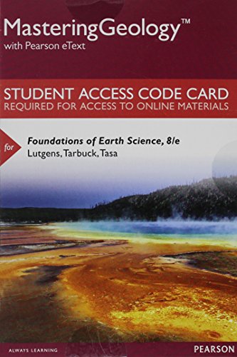 Stock image for Mastering Geology with Pearson eText -- Standalone Access Card - for Foundations of Earth Science (8th Edition) for sale by Textbooks_Source