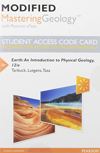 Stock image for Modified Mastering Geology with Pearson eText -- Standalone Access Card -- for Earth: An Introduction to Physical Geology, 12/e (NEW!!) for sale by BookHolders